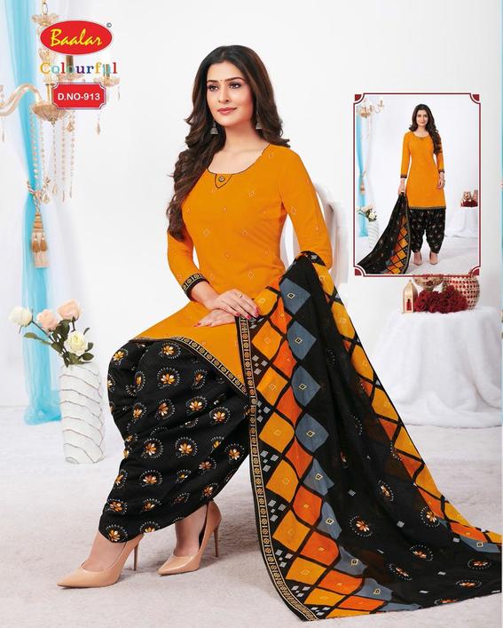 Baalar Colourful 9  Readymade Fancy Pure Cotton Printed Patiyala Cotton Designer Casual Dress Collection 